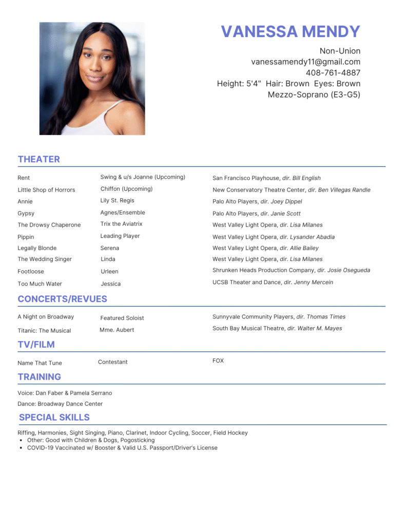 Vanessa Mendy Performance Resume-2